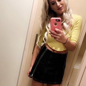 yellow crop top